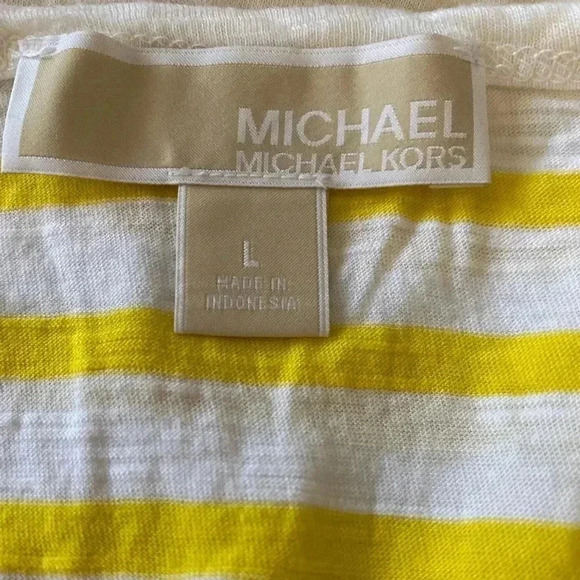 💥Michael Kors Yellow Lightweight Tank Top L - Picture 5 of 7